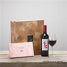 Red Wine &amp; Belgian Chocolates Gift Set