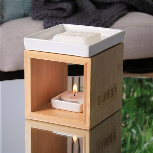 Light Wood Bamboo Wax Melt Warmer