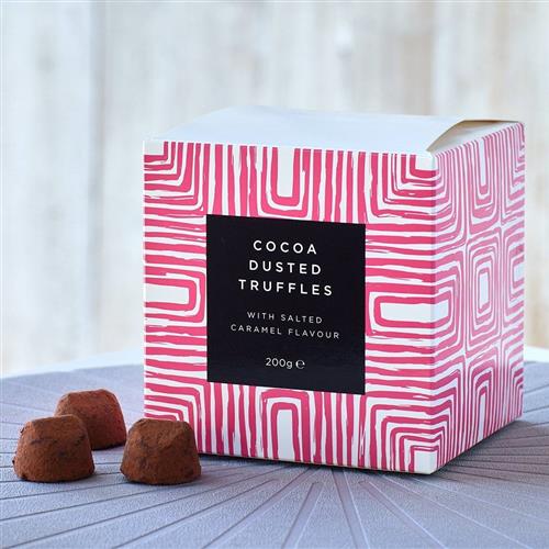 Cocoa Dusted Salted Caramel Truffles