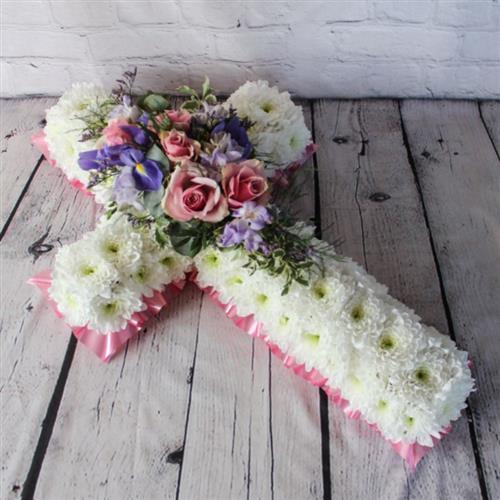 Based Floral Cross 3Ft
