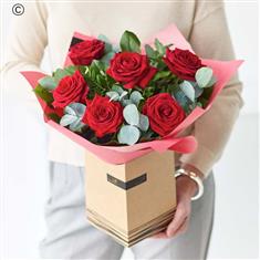 Six Red Rose Gift Box